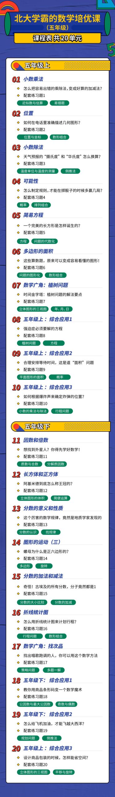 北大学霸的数学培优课（五年级）【焦圣希18818568866】