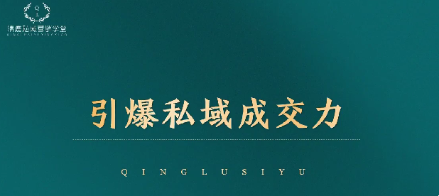 引爆私域成交力系统课，打通底层逻辑，5步3力做高质量私域【焦圣希18818568866】