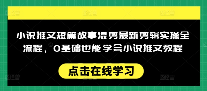 小说推文短篇故事混剪最新剪辑实操全流程，0基础也能学会小说推文教程，肯干多发日入多张【焦圣希18818568866】