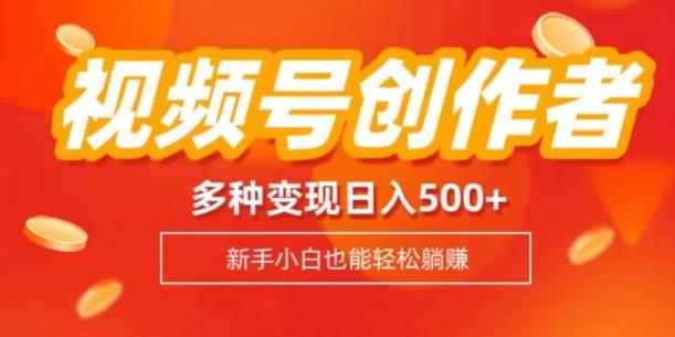 视频号创作者计划，多种变现方式，日入500+【内附1080g视频素材】