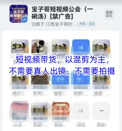 宝子哥头部团队短视频带货,以混剪为主,不需要真人出镜,不需要拍摄【更新6月】
