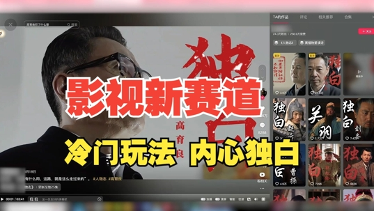 最新影视解说玩法，人物独白，30天涨粉24万+，全流程拆解【项目拆解】【焦圣希18818568866】