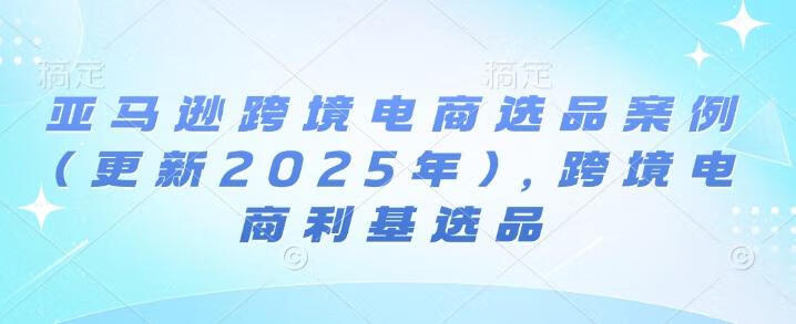 阿甘亚马逊跨境电商选品案例(更新2025年)，跨境电商利基选品【焦圣希18818568866】